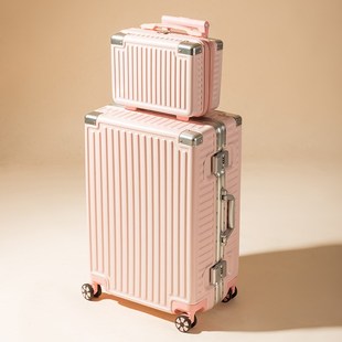 坚固铝框行李箱女子母箱万s向轮男结实耐用24寸新款旅行行李箱26