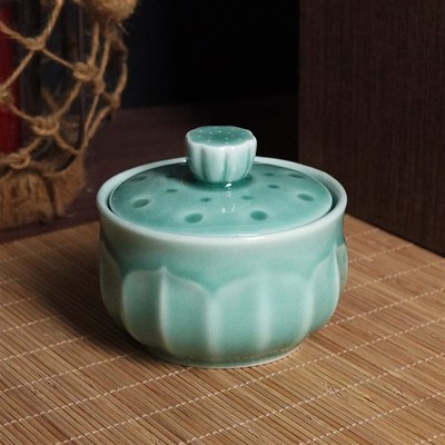龙泉窑云间青瓷隔水炖盅陶瓷带盖汤碗燕L窝炖碗蒸蛋盅炖罐小汤盅