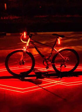 后尾灯夜灯行激光爆改爆闪夜间装饰零配件黑科技山地自行车夜骑行