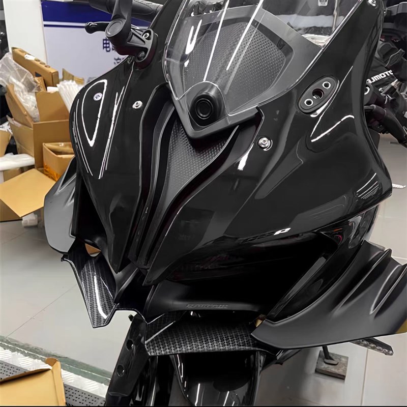 钱江赛600RS改装下唇定风翼 赛800竞技下唇 竞技版前唇鸟嘴定风翼