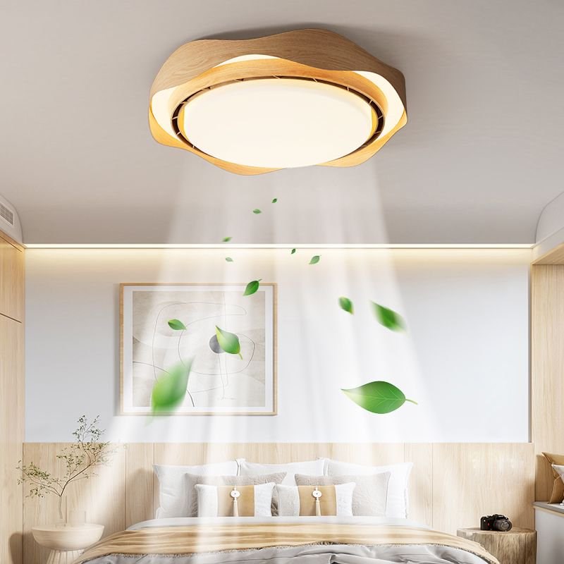 励昌意式极简客厅吸顶灯现代简约大气餐厅卧室无叶风扇灯中山灯具