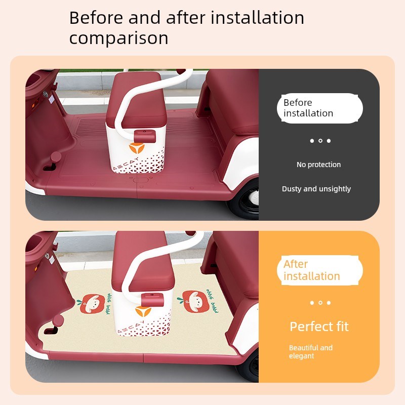 适用新日H80电动三轮车脚垫电瓶车配件改装饰脚踏垫脚踩垫子