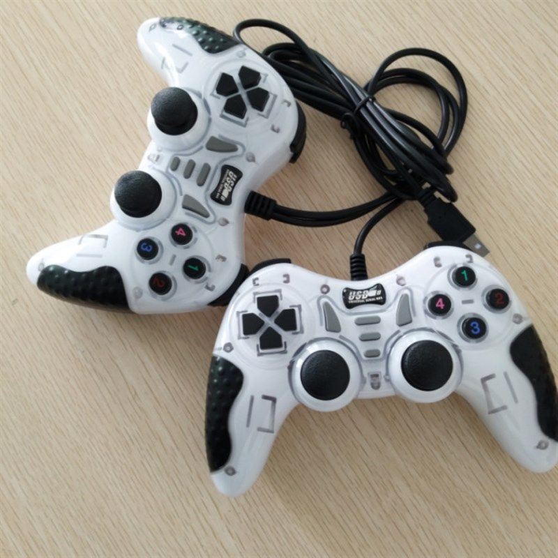 USB双打游戏手柄震动USB游戏手柄 PC电脑双人双打手柄USB双打手柄