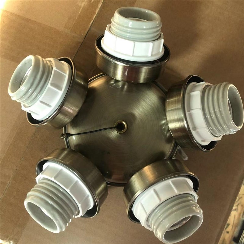 复古传统风扇灯配件木叶铁叶吊架叶叉灯头玻璃灯罩灯具吊扇灯配件