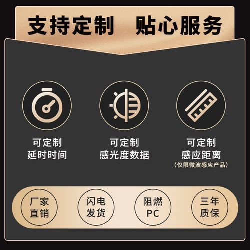 人体感应开关楼道延时220v智能自动带光控led灯家用微波感应开关