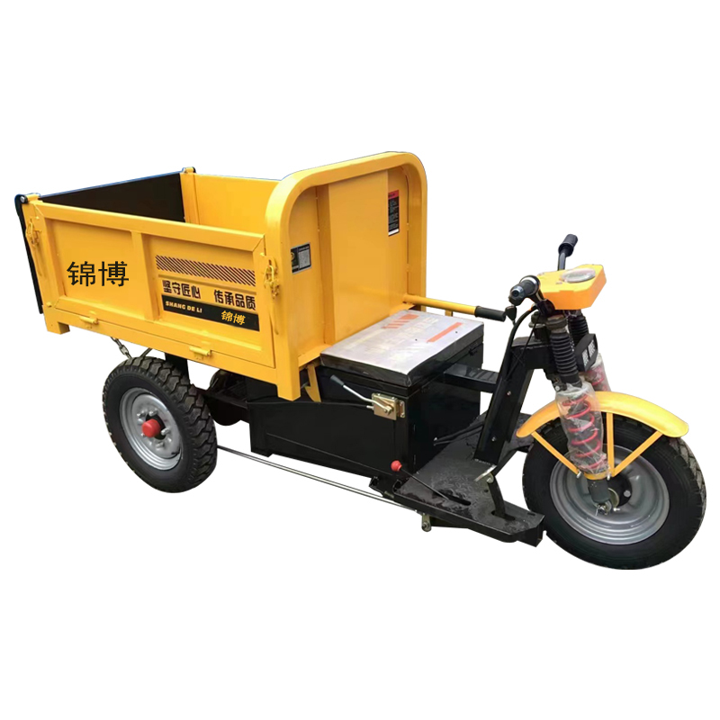 工地电动三轮车液压自卸柴油三轮车拉砂浆农用养殖拉粪工程翻斗车