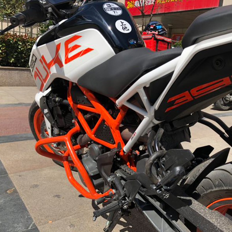 JDM 适用于KTM 390 DUKE摩托车保险杠防摔杠前护杠不锈钢杠改装