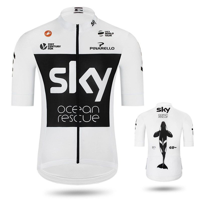 拯救海洋SKY天空高端春夏长短袖骑行服山地公路单车队版上衣男女