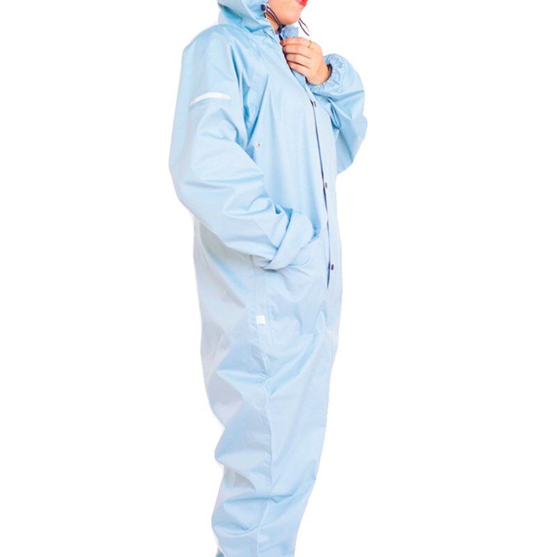 成人连身雨衣女全身防水鞋套连帽雨披男电动车摩托骑行加厚防暴雨