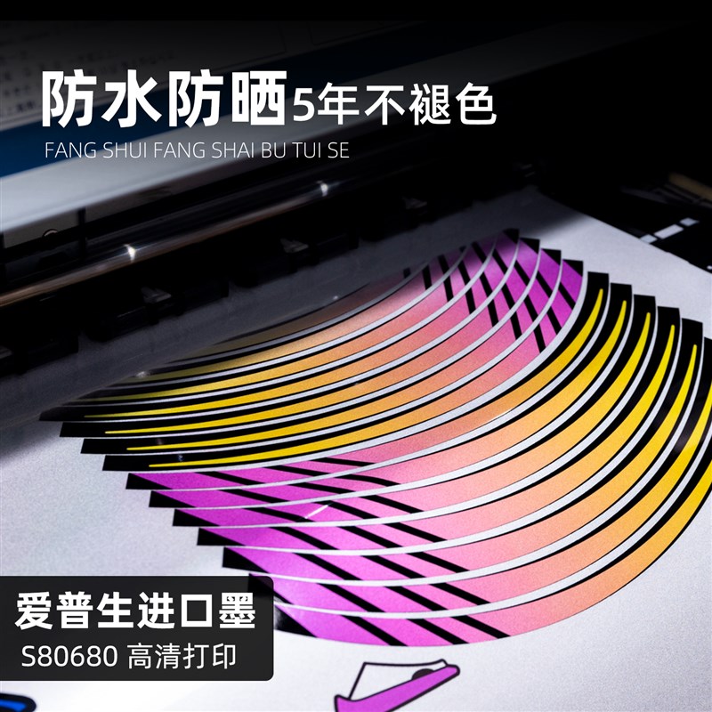 适用于春风450CLC改装配件轮毂轮圈防水装饰紫罗兰个性保护贴纸