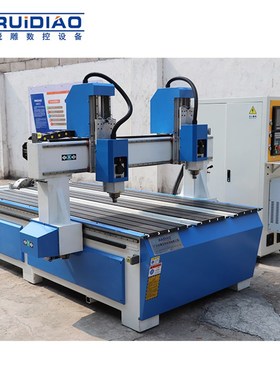 1325DF双头雕刻机 圆雕家具人像三维旋转轴木工雕刻机