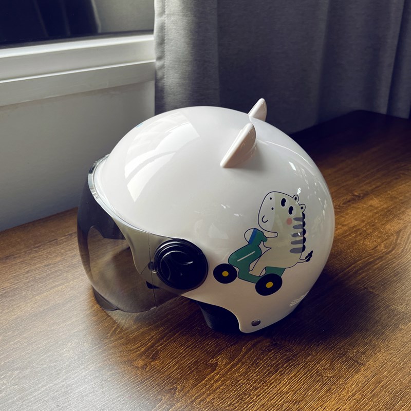 新国标儿童卡通头盔可爱耳朵 412岁男女孩电动车安全帽半盔夏季