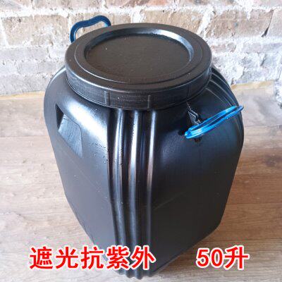 带盖大口50升塑料方桶双耳手提建材涂料乳胶化工桶工业包装桶堆码