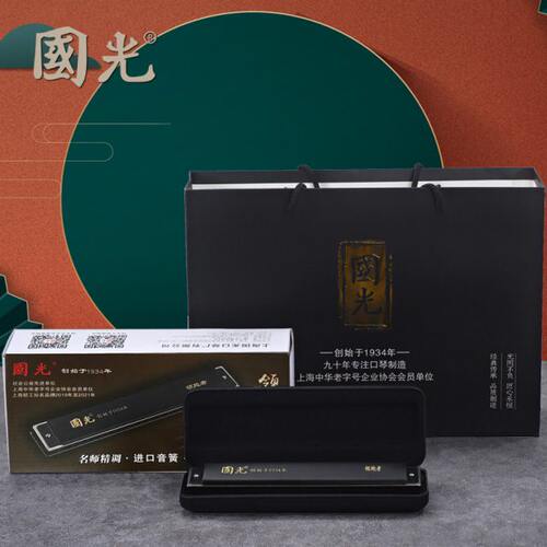 上海国光领跑者口琴24孔复音C调初学者学生入门高级专业演奏级