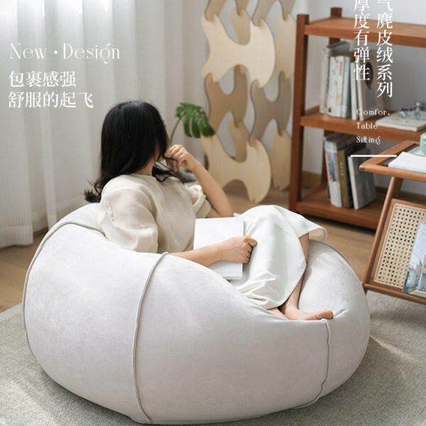 午睡躺椅阳台儿童轻奢榻榻米皮质沙包卧室客厅单人懒人沙发豆袋子