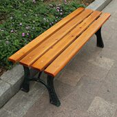 长椅椅 户外公园椅休闲椅简约现代椅子园林实木铸铁户外长条花园