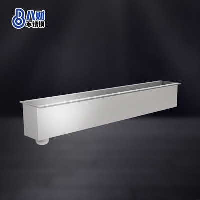 定制不锈钢脚踏式小便池 景区服B务区商圈公共卫生间不锈钢小便槽