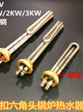 32V2202kW六角热热水器电加热管31加热棒W管发热管wk锅炉扣mm头K