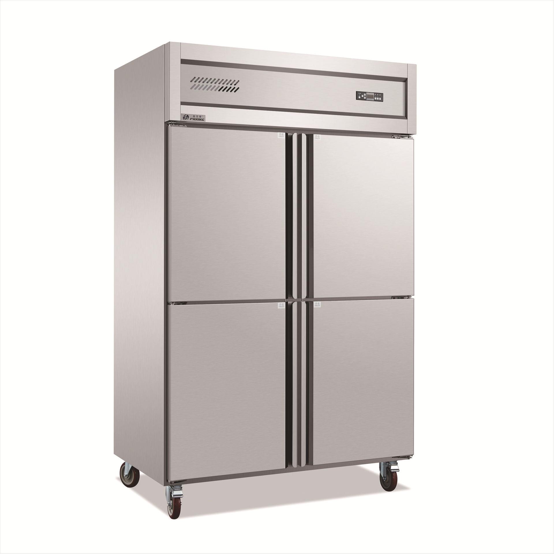 立式四门冷冻工作台饭店台式冰柜冷冻柜不锈钢展示柜制冷效果佳