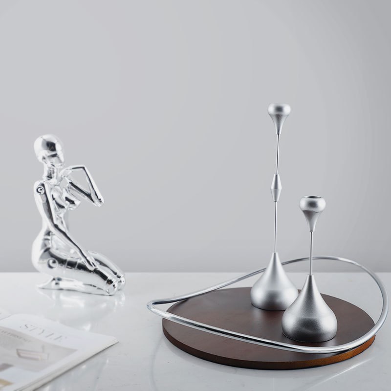 现代科技感摆件柜子装饰空山基机械女神人物雕R塑桌面摆设玄关饰