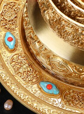 cm宝仿尼泊尔藏密宗曼曼扎盘11供八吉祥曼达修盘37纯铜慧全套罗茶