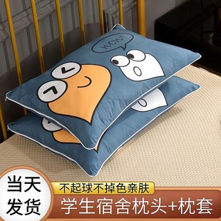 枕头枕芯学h生宿舍水洗棉家用单人一对双人枕头男整头女护颈 包邮