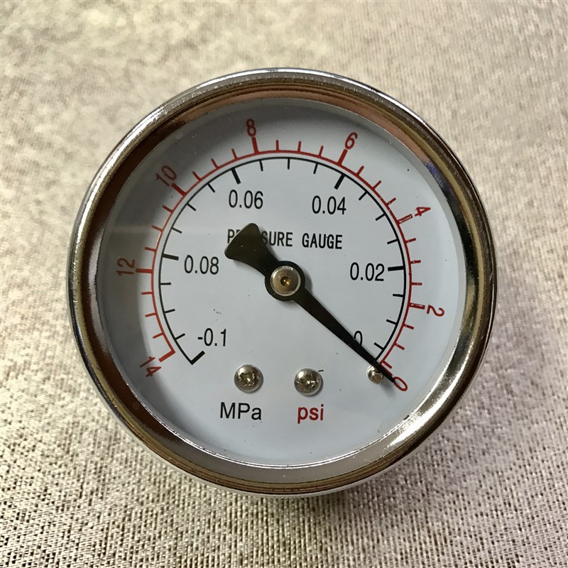 60mm 轴向真空表 不带边 Z-60Z -0.1~F0mpa m14x1.5 背接式负压表