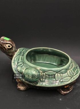 水大号 母长寿仙陶瓷工艺品湾气摆件 龟子石装饰品花盆包邮人公仔