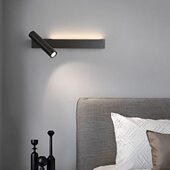 全铜卧室床头简约北欧沙发背景墙极简壁灯轻奢客厅创意氛围灯现代