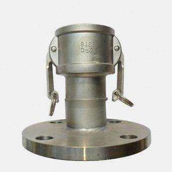 304不锈钢快速接头C型带法兰转换接头圆法兰阳端公头1.5寸2寸3寸