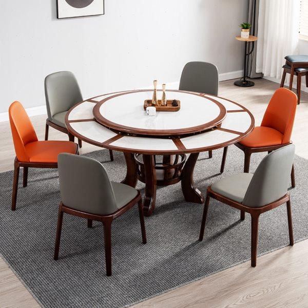 实木岩板餐桌可旋转伸缩变大圆桌现代简约家用多功能轻奢岩板餐桌,住宅家具,岩板餐桌,淘宝优惠券,粉丝福利购,淘宝优惠卷