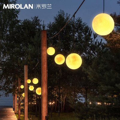 凉亭灯户外吊灯月球灯花园x灯室外庭院吊灯花园灯装饰灯氛围灯