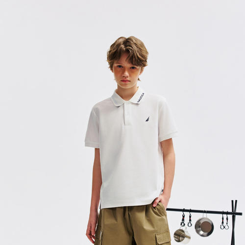 【凉感丝芙珠地】NAUTICA/诺帝卡童装男女童短袖POLO衫夏季学院风