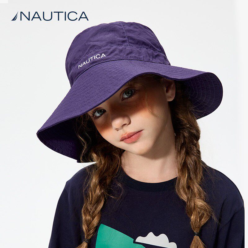 NAUTICA/诺帝卡童装男童女童渔夫帽春夏季儿童遮阳防晒帽户外出游
