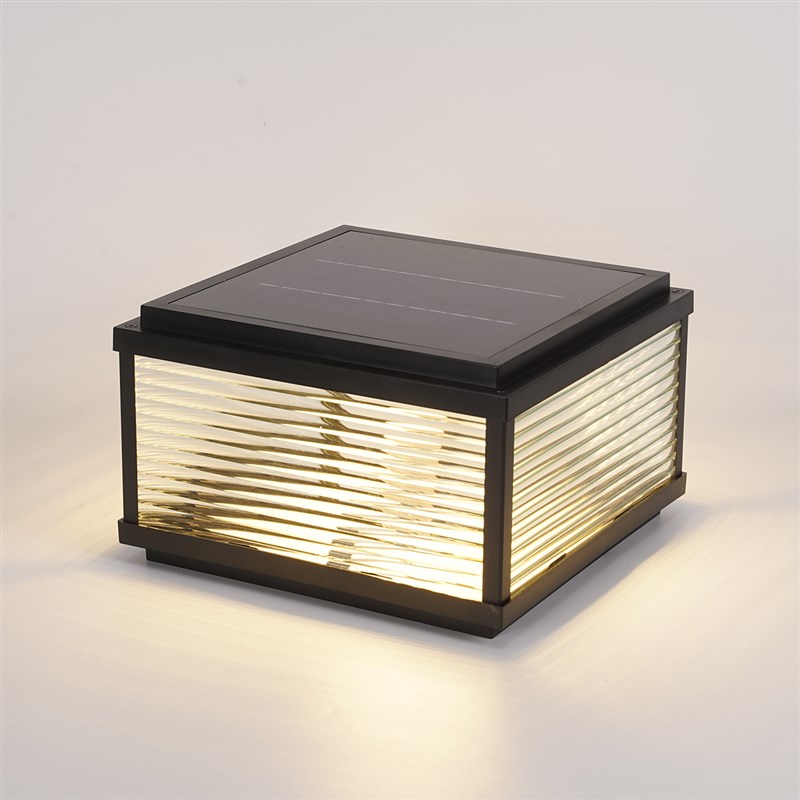 太阳能柱头灯户外防水庭院灯简约现代别墅家N用平顶大门柱子围墙