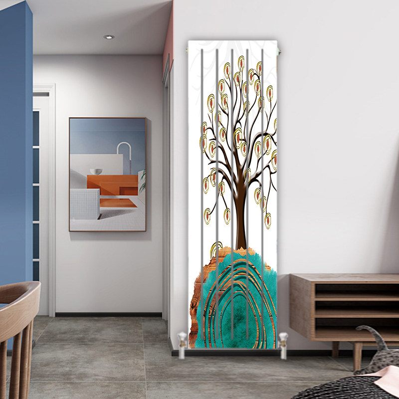 铜铝复合暖气片家用水暖散热片集中供暖明装立式超薄艺术暖气壁挂