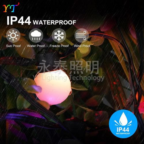 智能庭院灯串4040LED全彩RGB带芯片可APP遥控蓝牙控制便捷USB供电