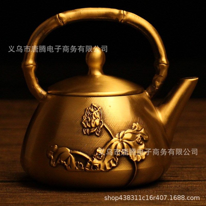 黄铜百福杯摆件家用办公室纯铜龙凤茶壶福字杯香炉底座金属工艺品,特色手工艺,其他特色工艺品,淘宝优惠券,粉丝福利购,淘宝优惠卷