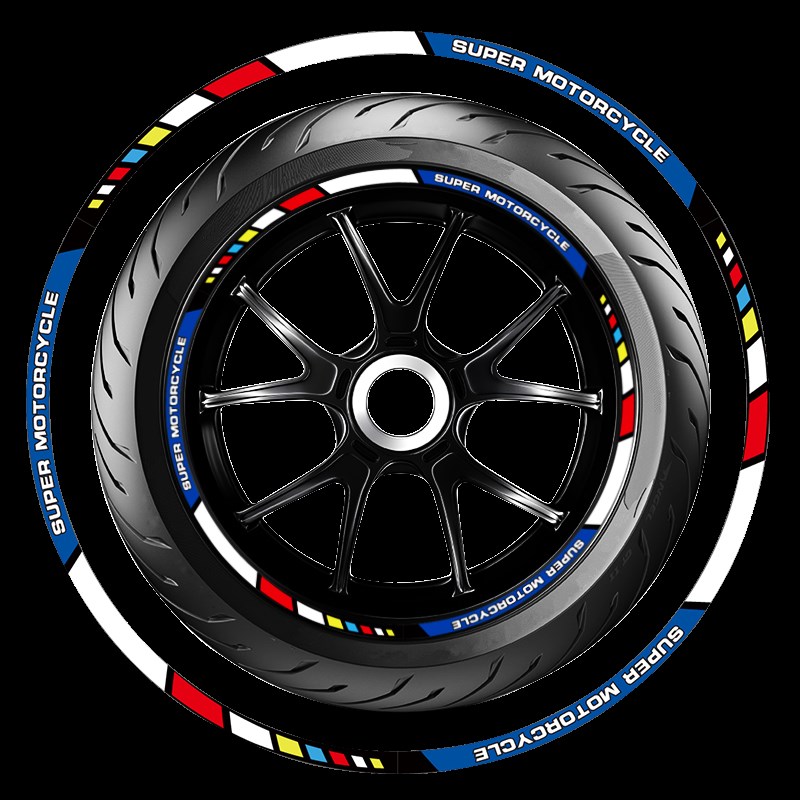 适用于 于五羊本田机车NW F125轮毂贴纸改装贴纸反光防水车胎贴花