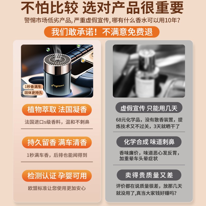 新车除甲醛除异味车内专用强力汽车除臭去异味车用车载空气净化器