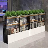 铁艺屏风工位围栏现代简约隔断柜办公室绿植隔断置物架餐厅花架小