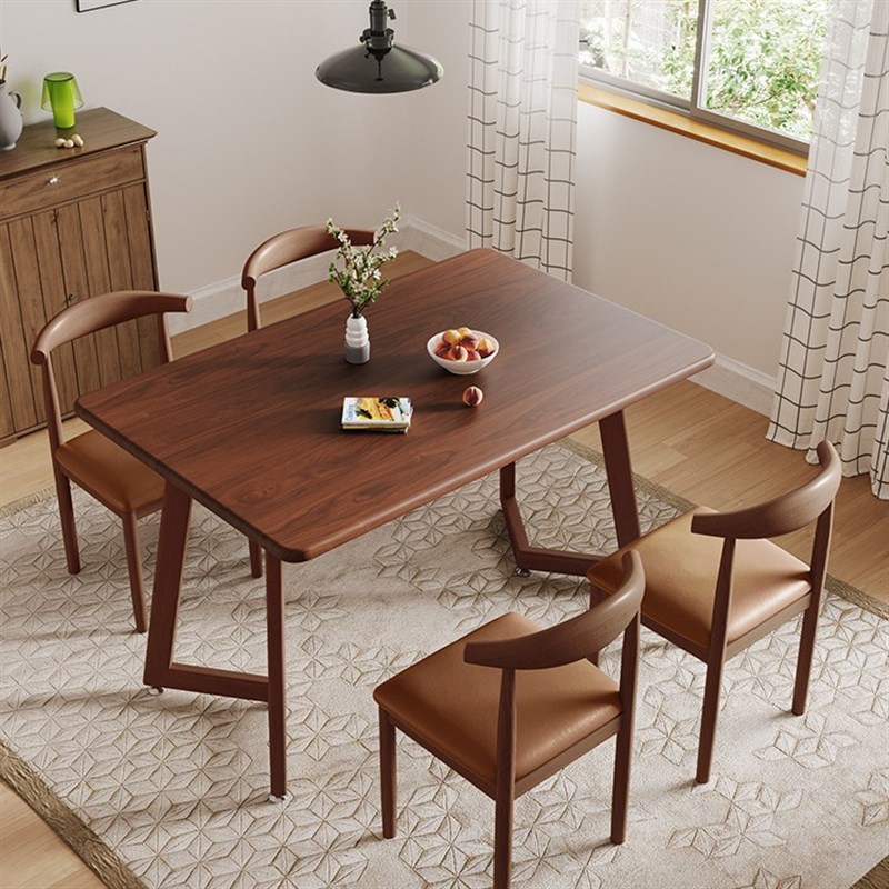 餐桌家用小户型方桌客p厅餐桌椅饭桌长方形咖啡桌子吃饭组合仿实