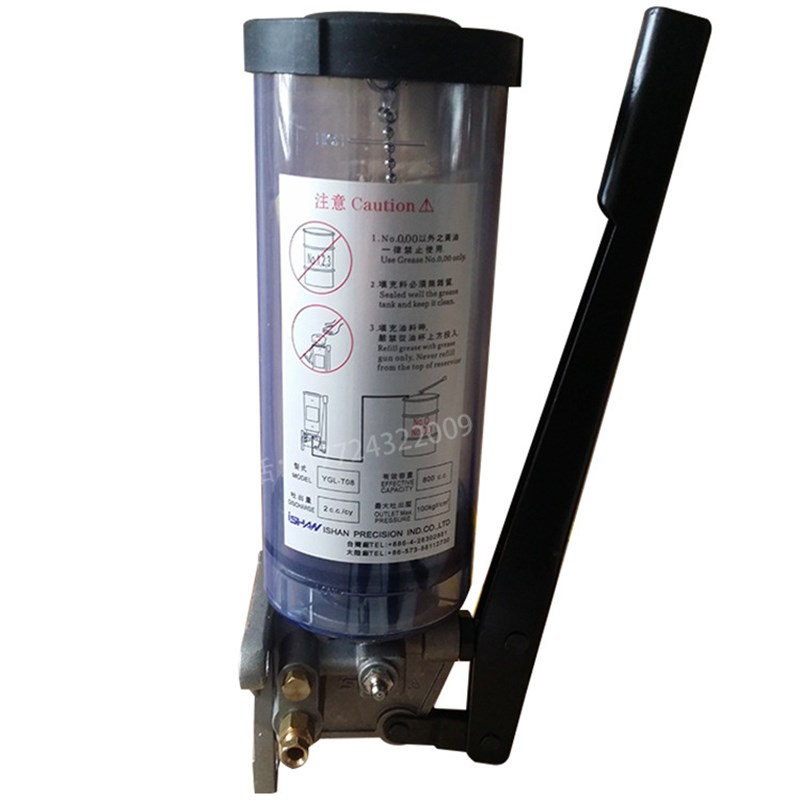 台湾裕祥冲床手动黄油泵YGL-TC08手摇式注油器手拉加油机手压