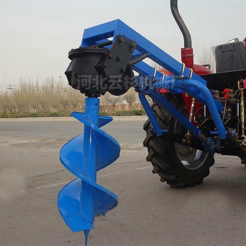 植树挖坑机 拖拉机带挖坑机 大型B 工程种树挖洞机器打桩机 撒粪