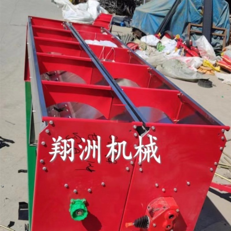 加大容量双箱撒肥机拖拉机牵引式施肥机轮胎动力六档变Z速箱撒肥