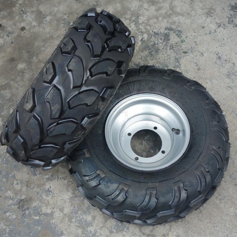ATV沙滩车8寸轮胎四轮卡丁车配件越野19X7-8 18X9.50-8寸轮胎轮毂