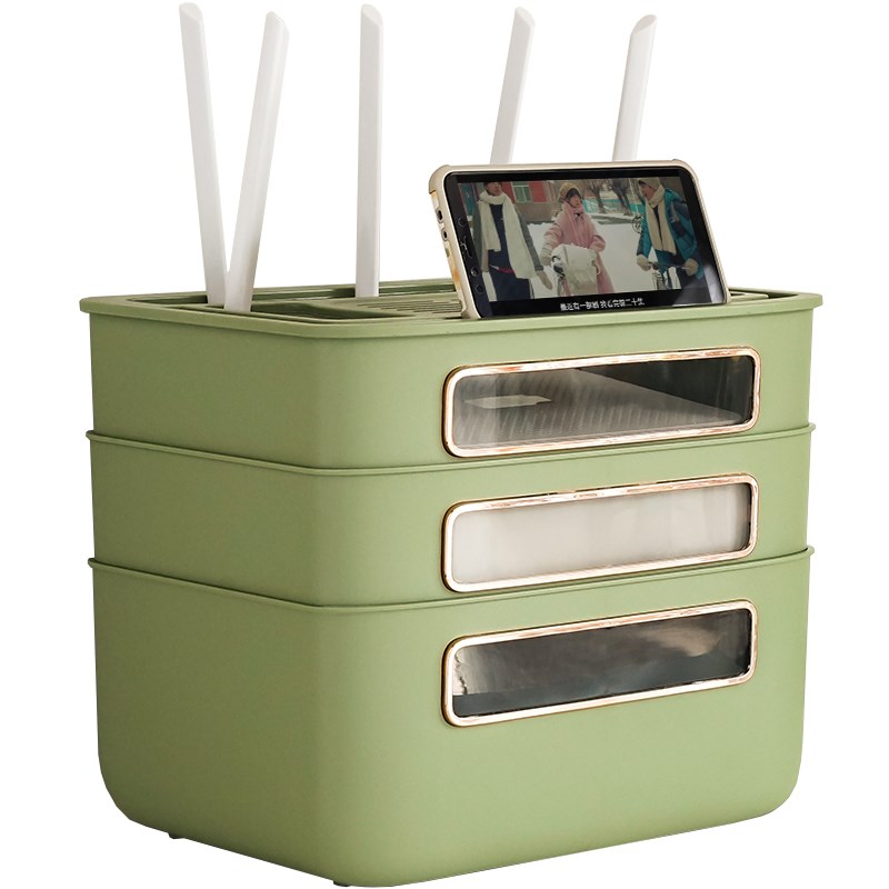 wifi路由器收纳盒电视机机顶盒置物架插座电线整理盒子无线放光猫