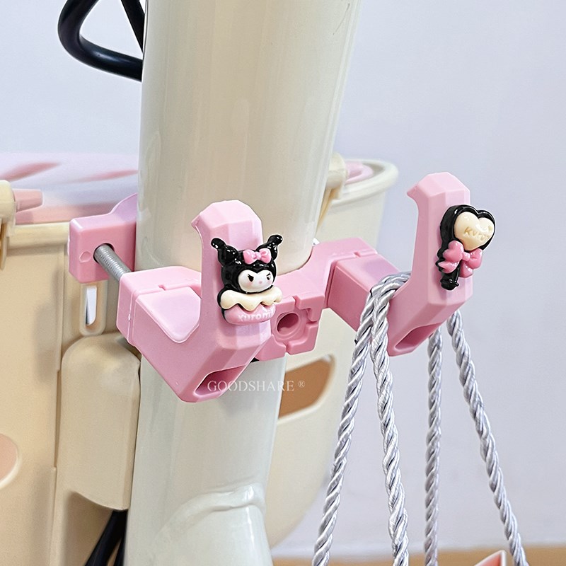 电动车挂钩加粗强承重可爱卡通库洛米雅迪爱玛电瓶车前置挂勾通用