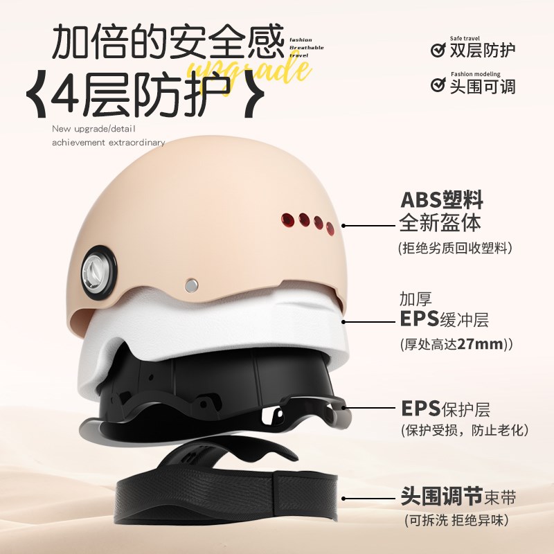 2025新款3C认证电动车安全帽女士秋冬季电动车安全帽四季通用半盔