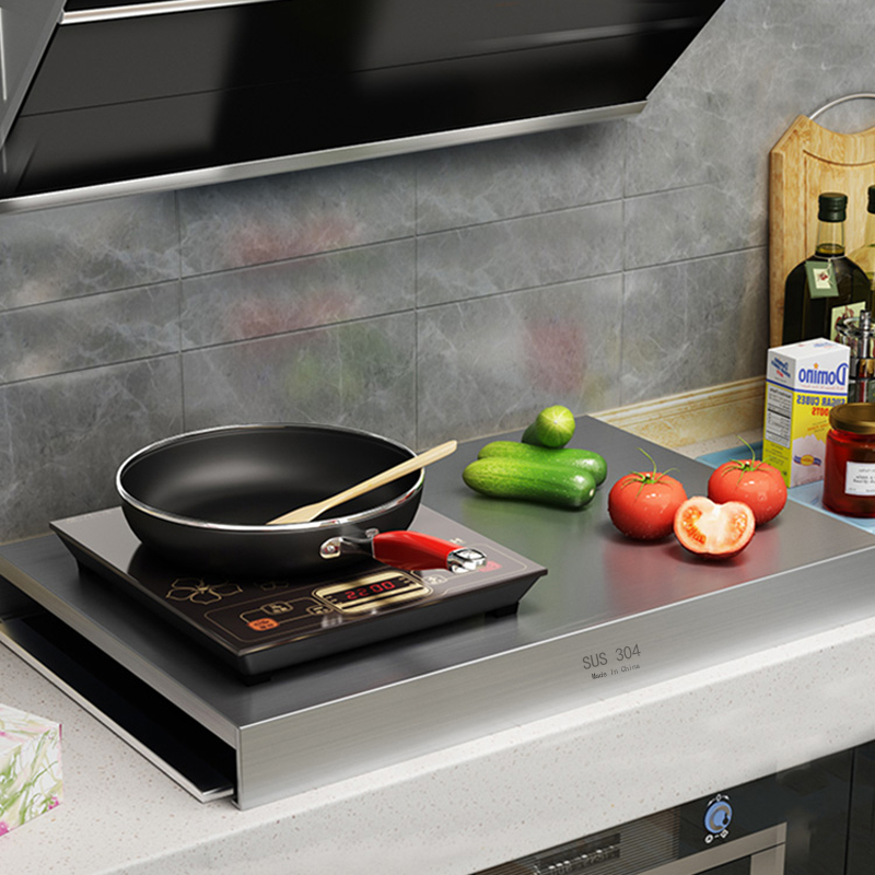 304不锈钢厨房置物架 灶台盖板罩家用电磁炉架子支架煤燃气灶底座